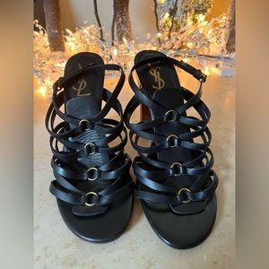 YSL Yves Saint Laurent gladiator strappy heels size 38
